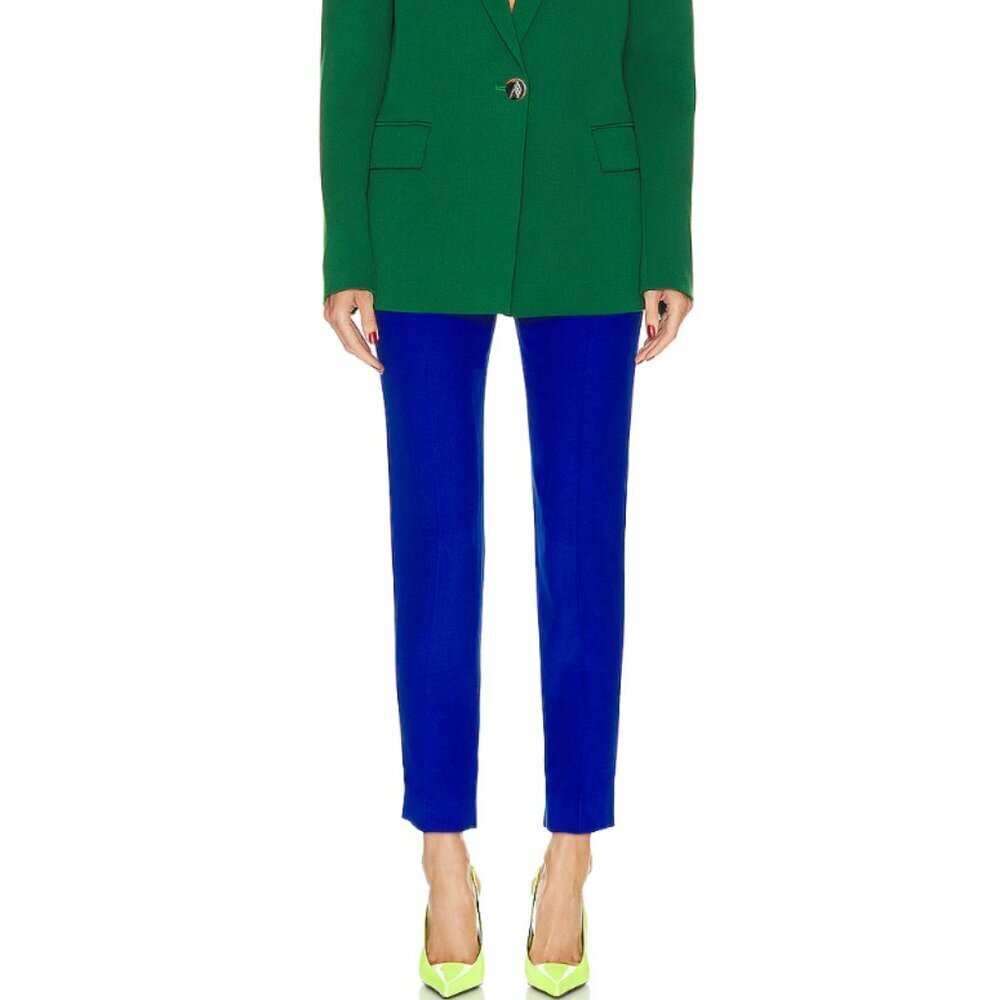 Alexander McQueen High Waisted Cigarette Pant in Ultramarine size 38 / US 2 - Picture 2 of 11